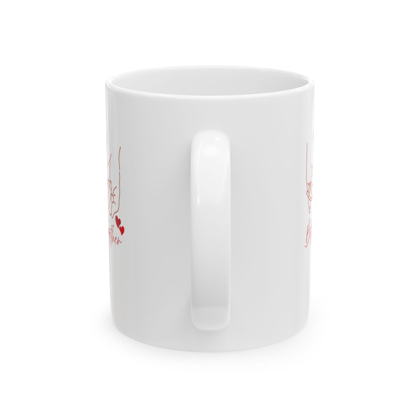 Romantic Cat Coffee Mug – Cute Kissing Cats with Hearts, Valentine's Day Gift (11oz & 15oz)