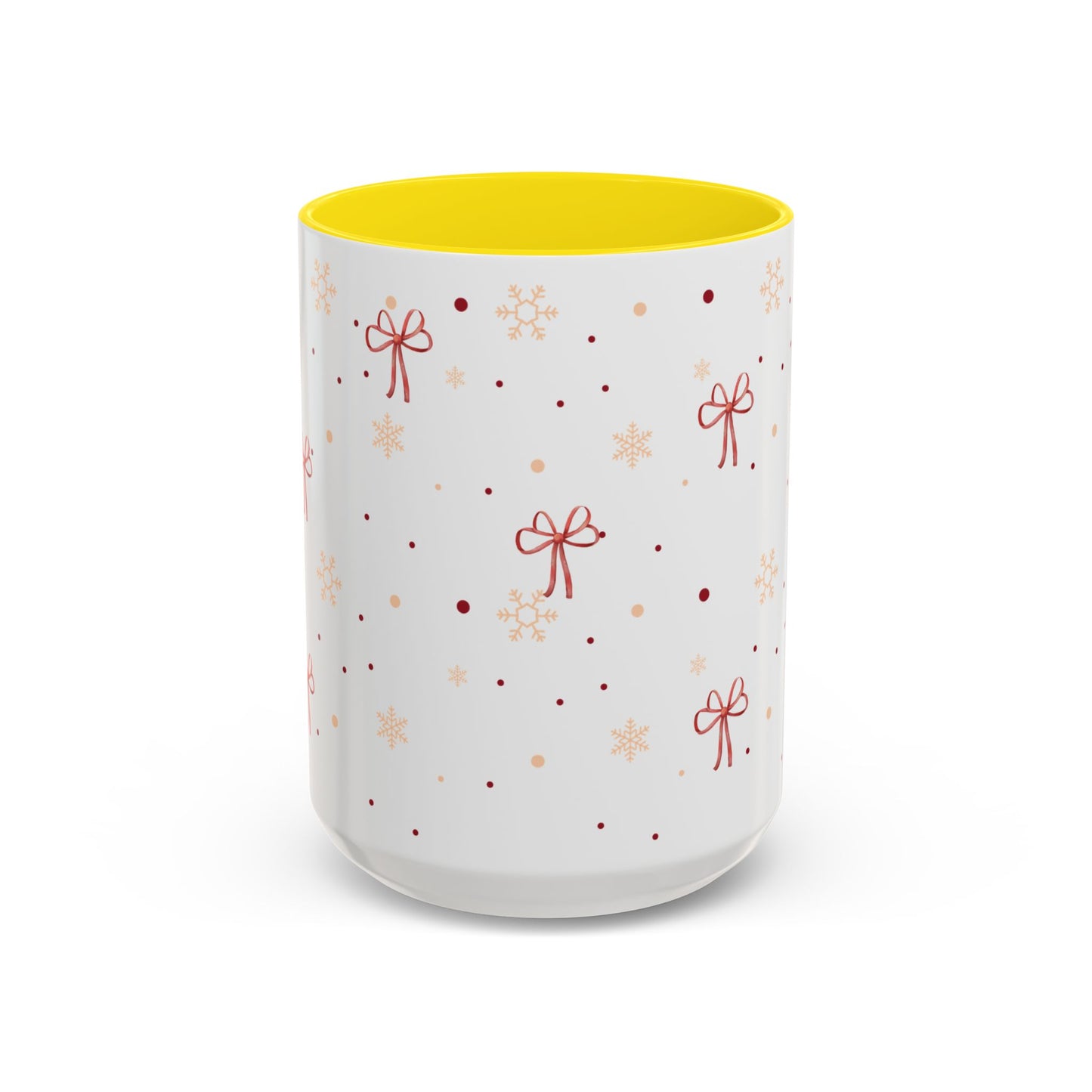 Holiday Bow Accent Coffee Mug | Winter Gift | Festive Drinkware | Christmas & New Year Decor | Cute Mug for Coffee Lovers