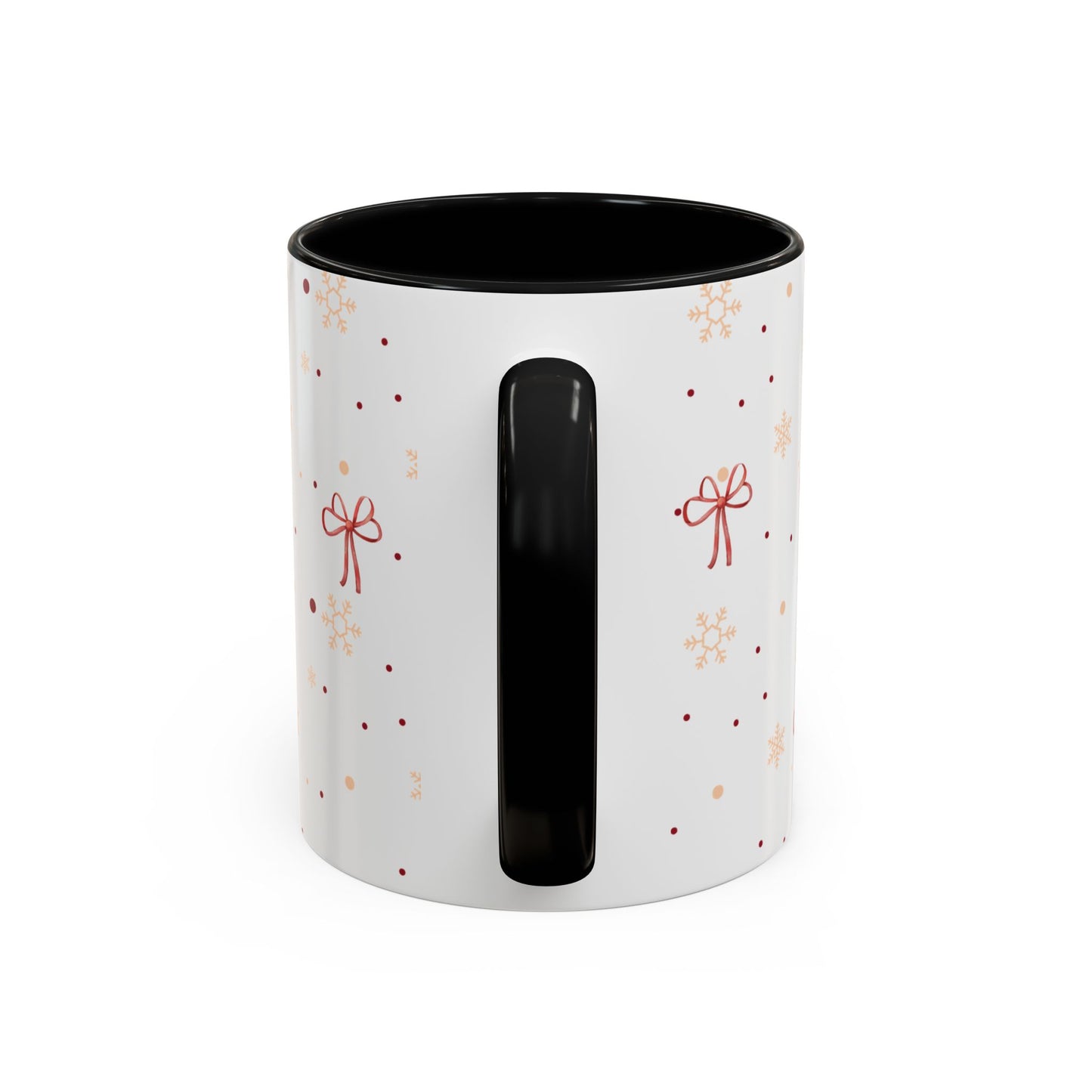 Holiday Bow Accent Coffee Mug | Winter Gift | Festive Drinkware | Christmas & New Year Decor | Cute Mug for Coffee Lovers