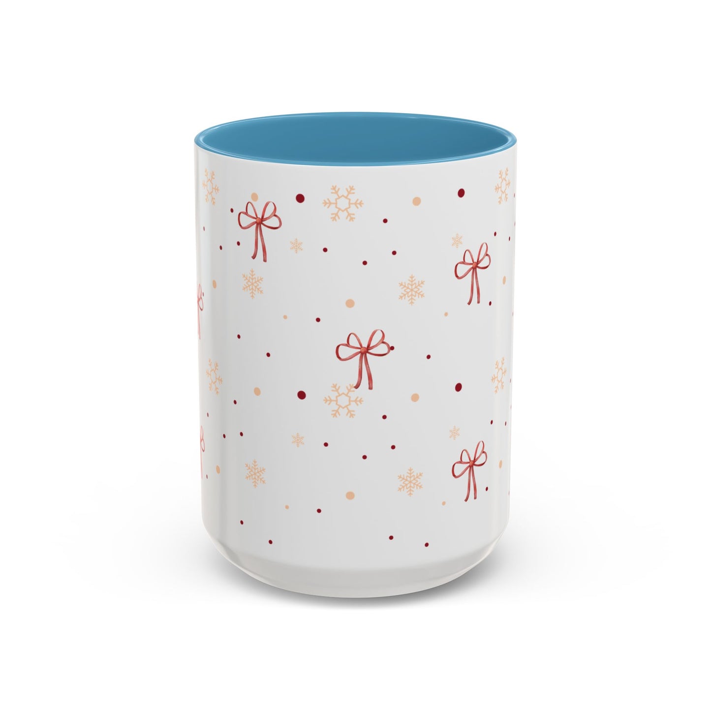 Holiday Bow Accent Coffee Mug | Winter Gift | Festive Drinkware | Christmas & New Year Decor | Cute Mug for Coffee Lovers