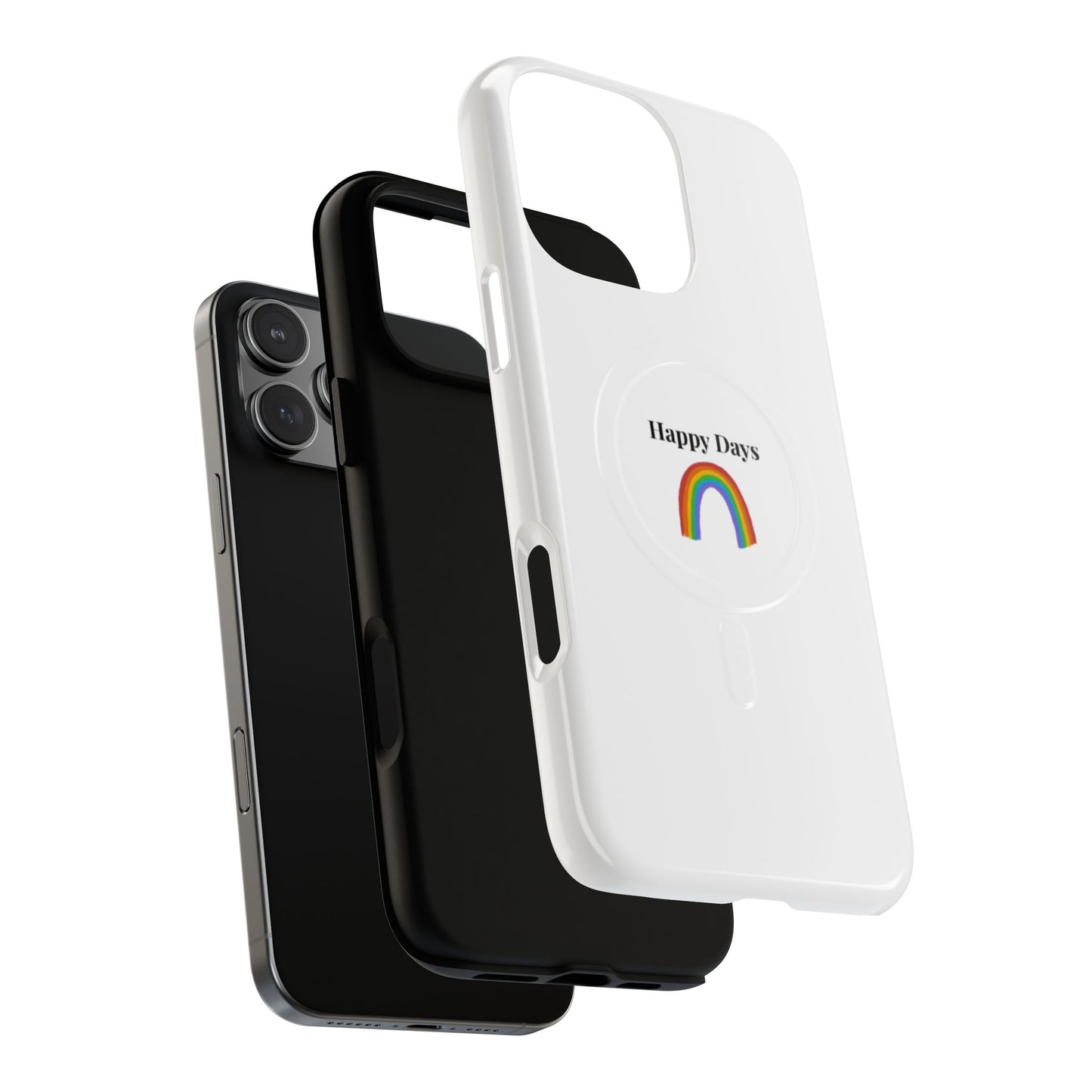 Tough Magnetic Phone Case — "Happy Days" Rainbow Design