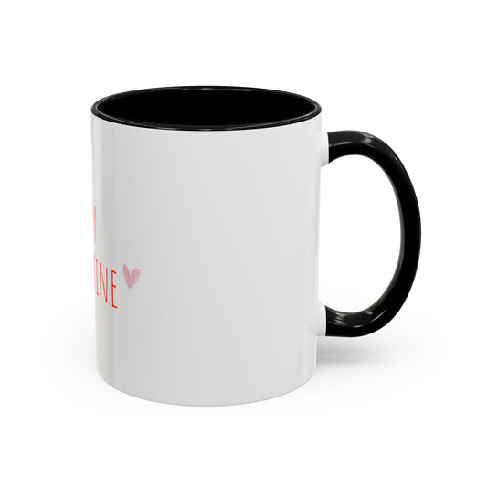 Be My Valentine Accent Coffee Mug — Valentine’s Day Heart Coffee Cup