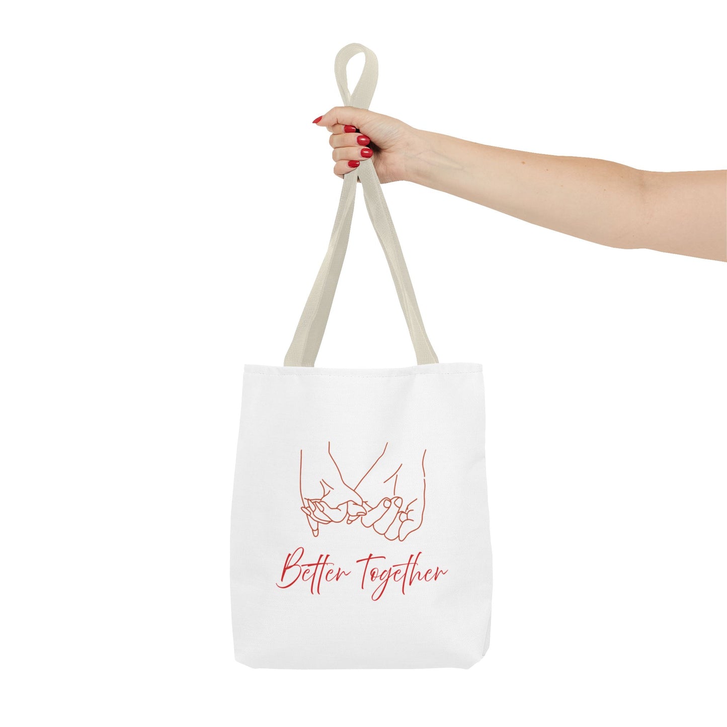 Better Together Tote Bag — Pink Line Art Pinky Promise Tote