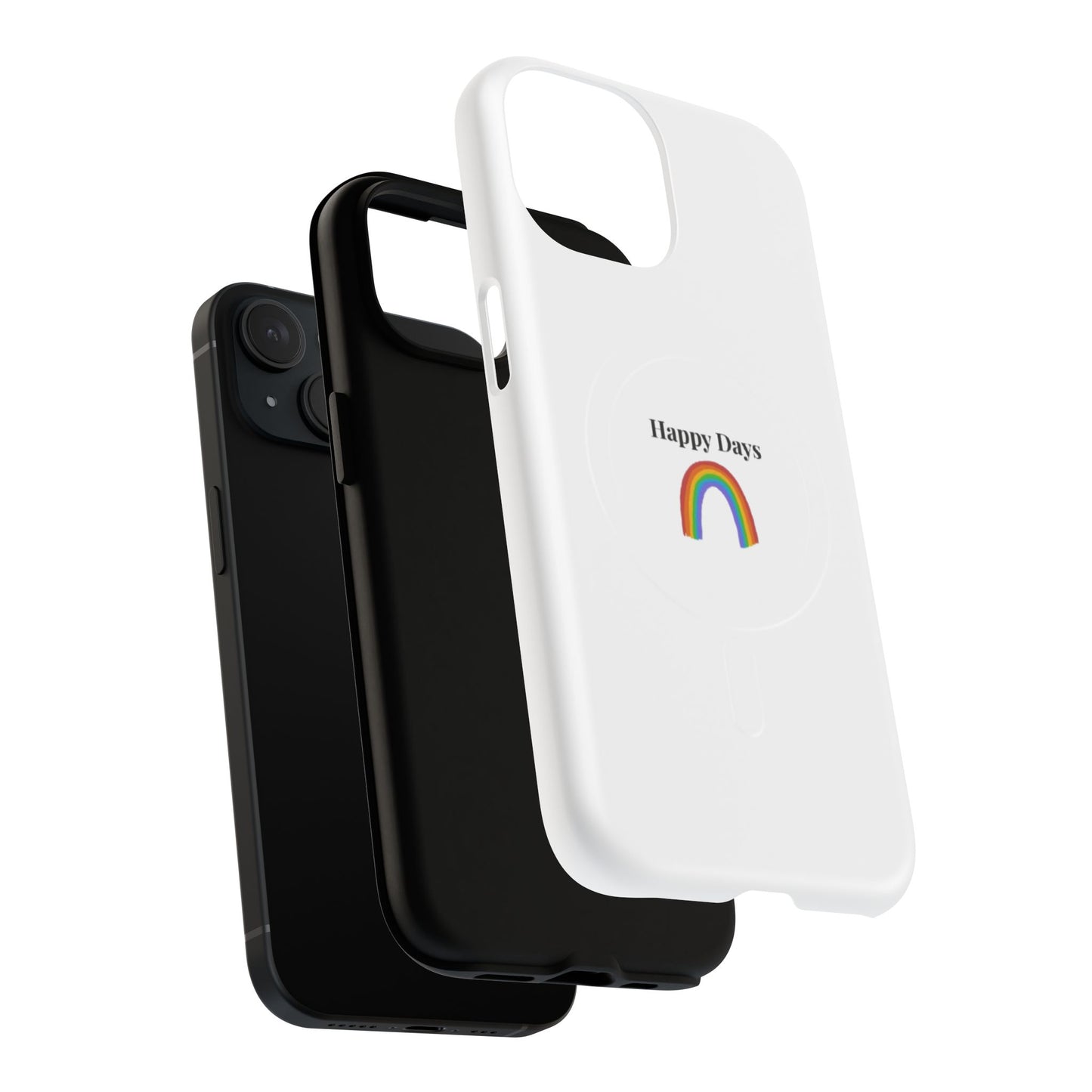Tough Magnetic Phone Case — "Happy Days" Rainbow Design
