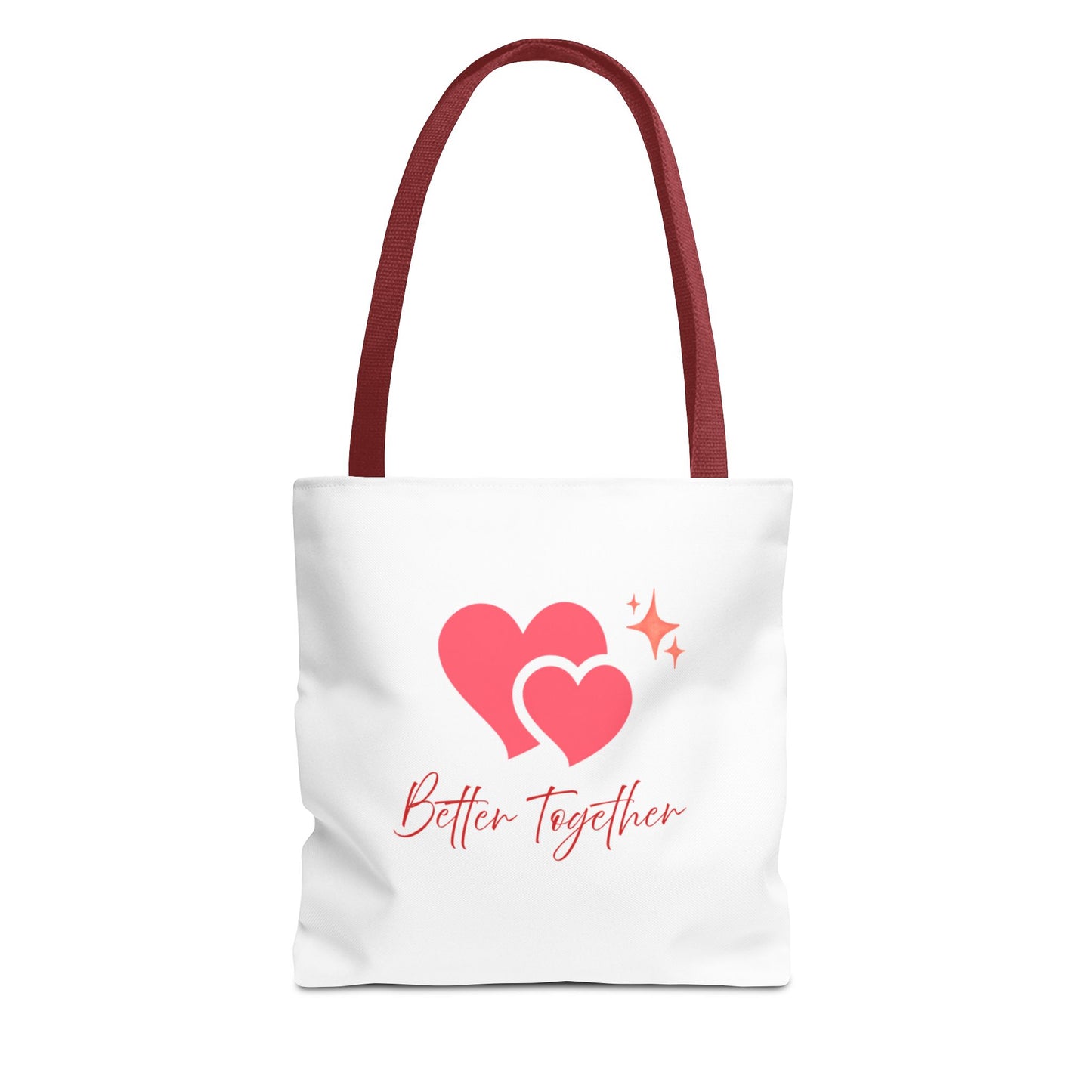 Better Together Heart Tote Bag — Cute Couple/Valentine’s Love Canvas Tote