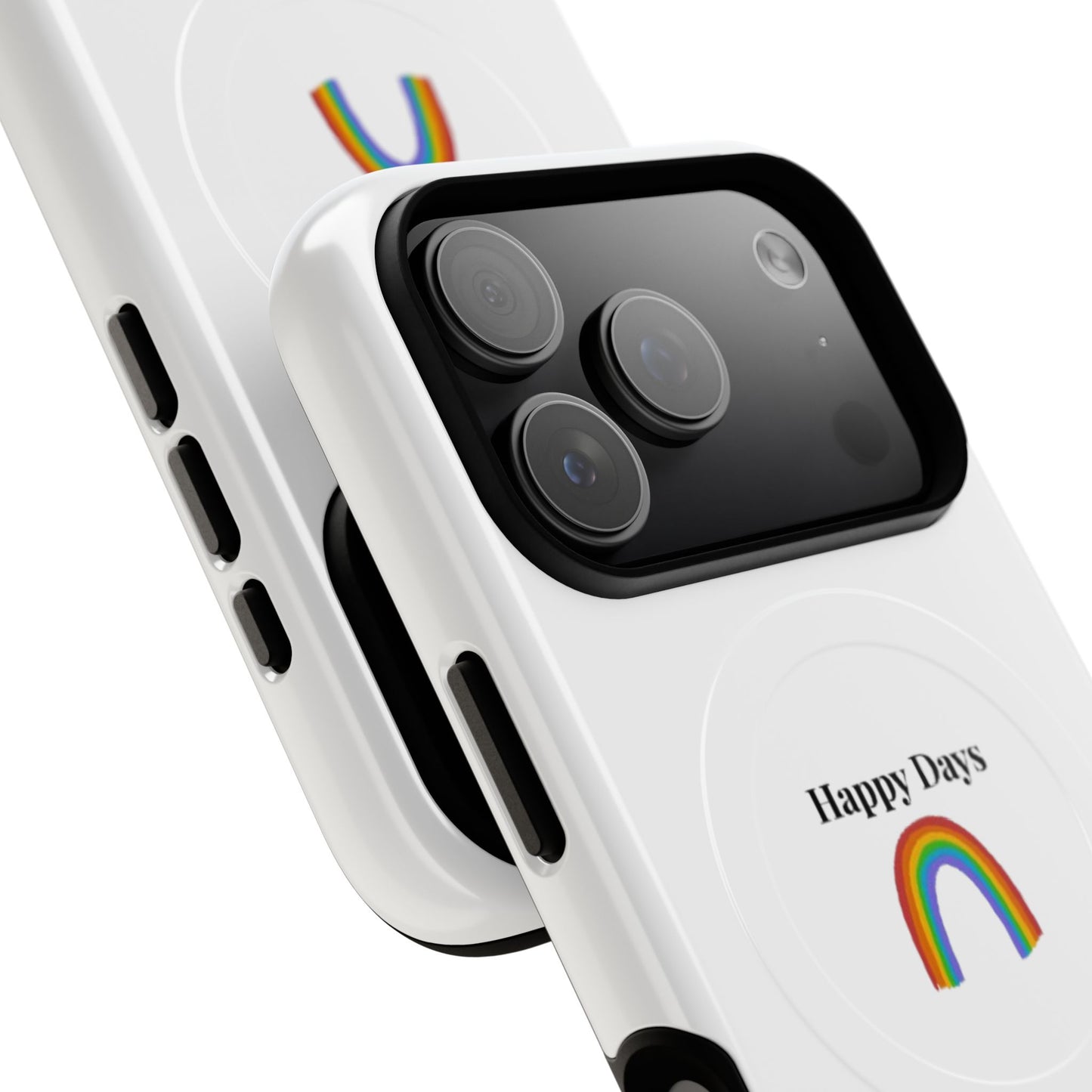 Tough Magnetic Phone Case — "Happy Days" Rainbow Design
