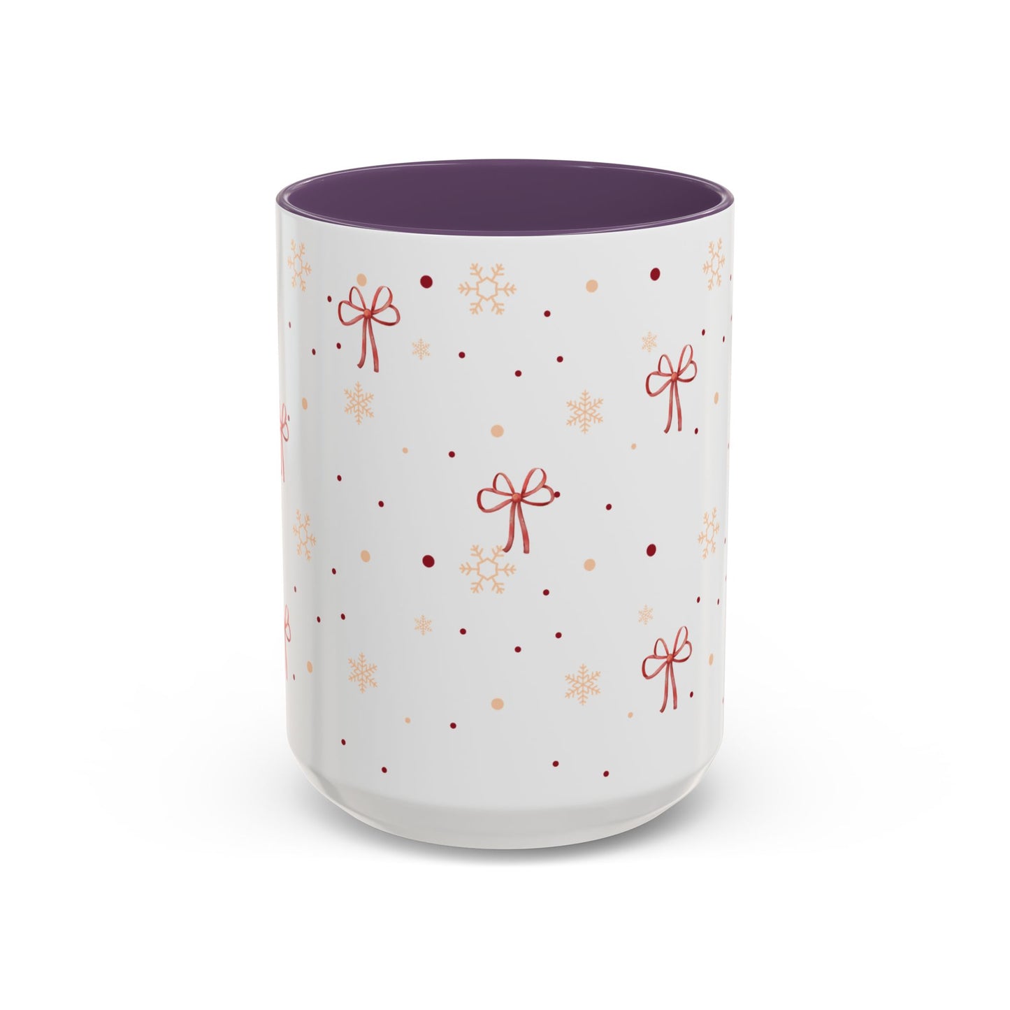 Holiday Bow Accent Coffee Mug | Winter Gift | Festive Drinkware | Christmas & New Year Decor | Cute Mug for Coffee Lovers