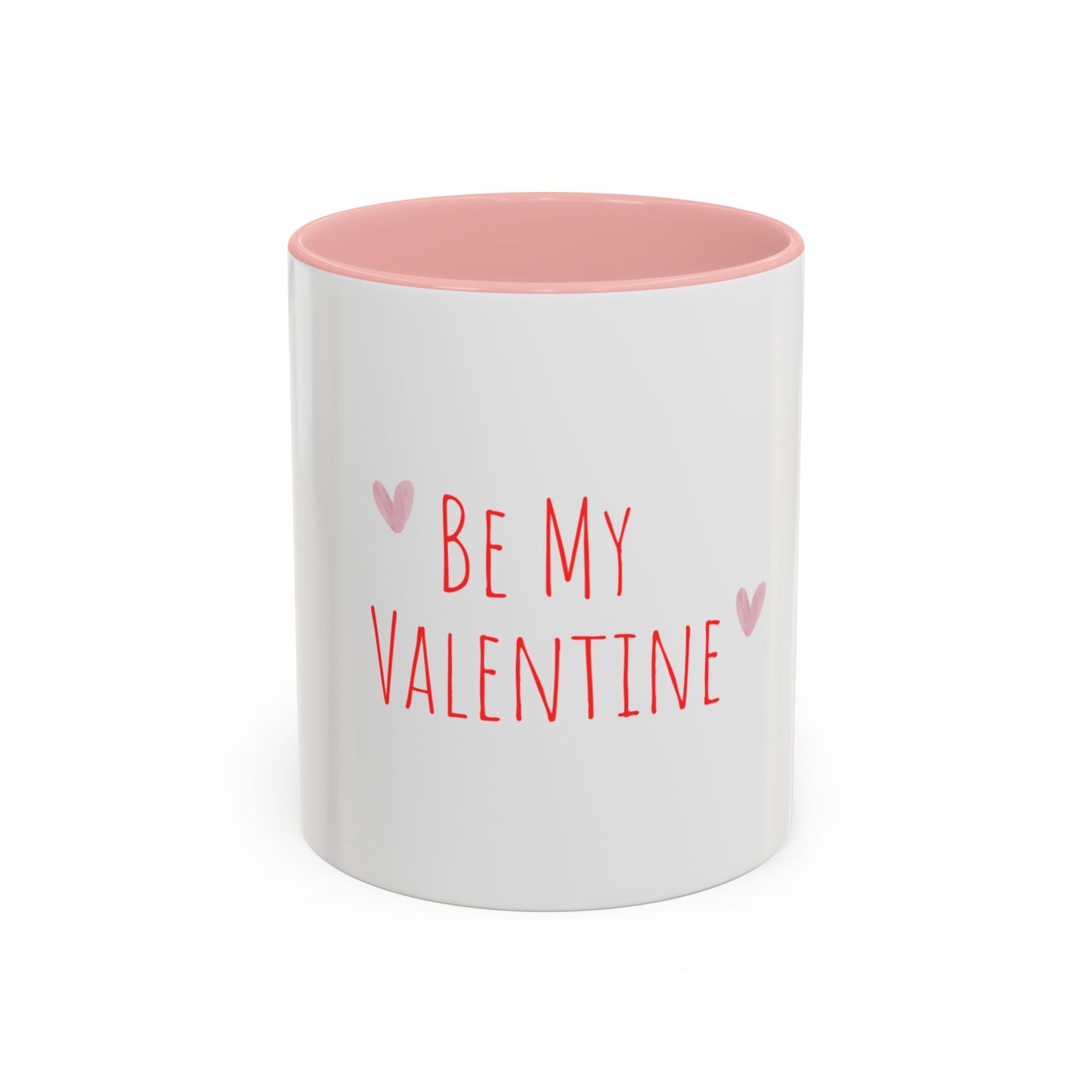 Be My Valentine Accent Coffee Mug — Valentine’s Day Heart Coffee Cup