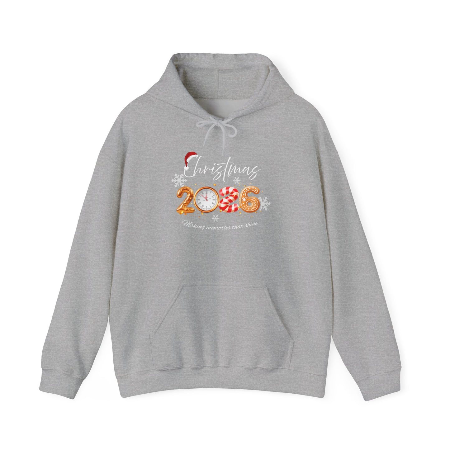 Cozy Unisex Holiday Sweatshirt, Comfortable Hoodie for Christmas, Festive Gift, 2026 Celebration, Casual Winter Wear