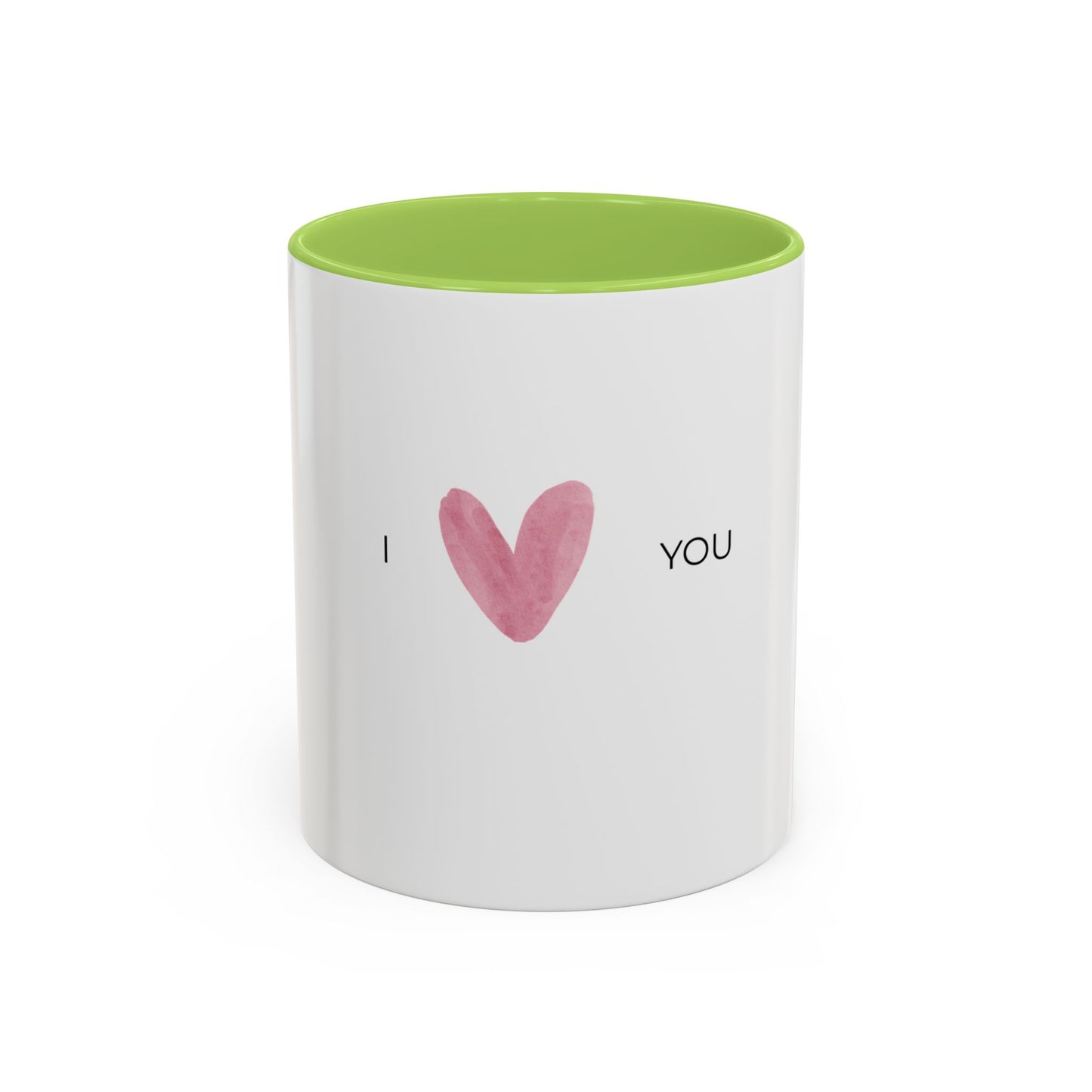Love Heart Accent Coffee Mug — "I  You" Ceramic Gift for Valentines & Anniversaries