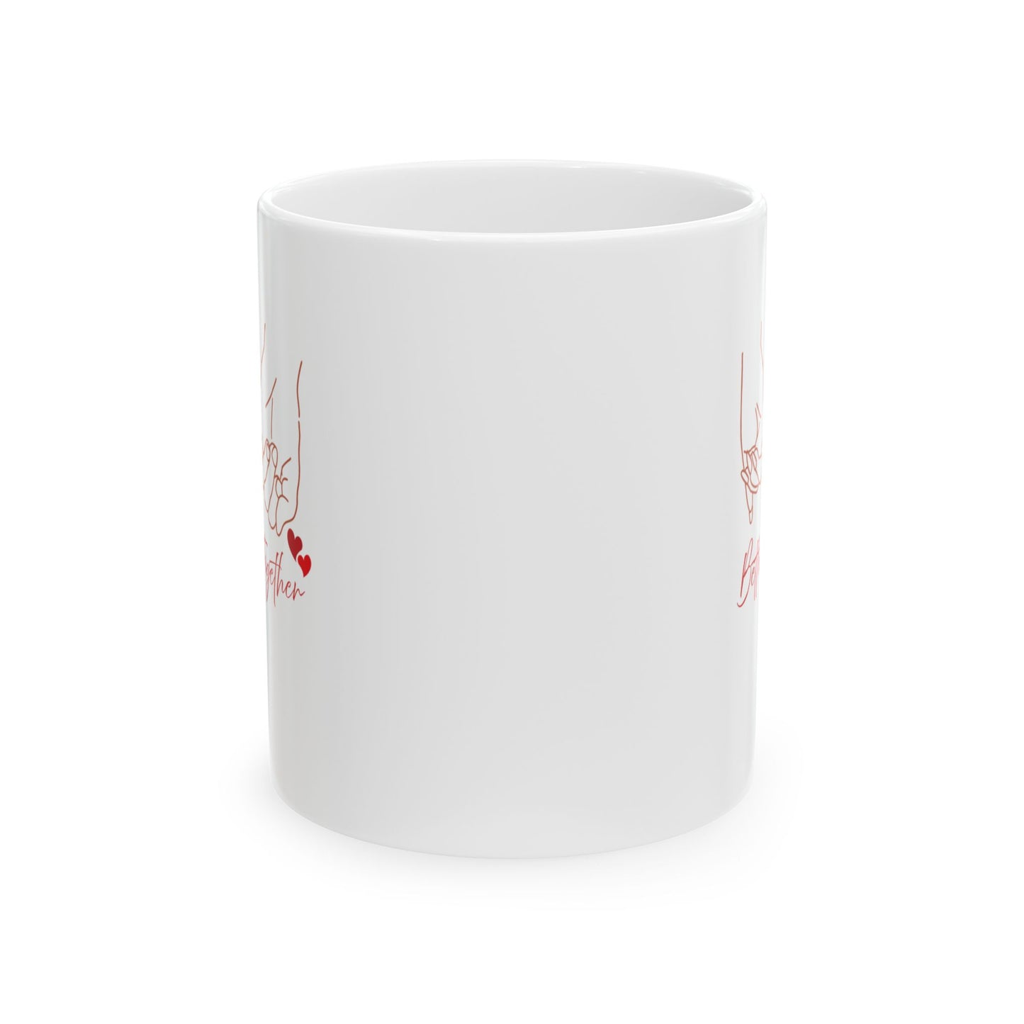 Romantic Cat Coffee Mug – Cute Kissing Cats with Hearts, Valentine's Day Gift (11oz & 15oz)